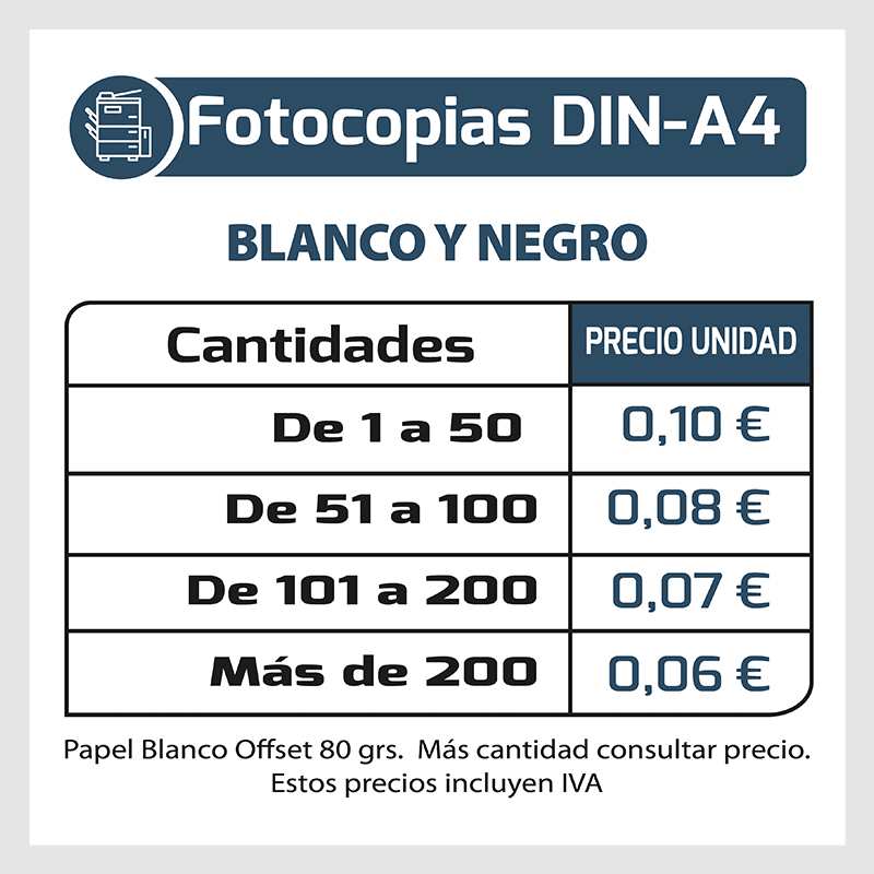 Fotocopias Blanco Y Negro